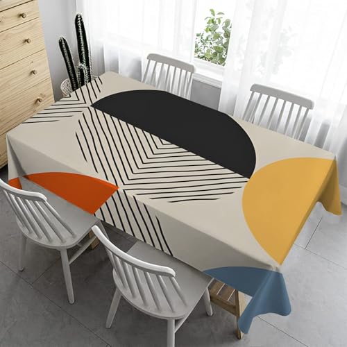 Moderner Kreis Tischdecke Gartentischdecke Eckig 140x140 cm - Gelb Braun Abwaschbare Tischdecke Biertisch Abwaschbar Tischdecke Gartentisch Wetterfest für Geburtstag Party Garten Draußen JK4 Moderner Kreis Tischdecke Gartentischdecke Eckig 140x140 cm - Gelb Braun Abwaschbare Tischdecke Biertisch Abwaschbar Tischdecke Gartentisch Wetterfest für Geburtstag Party Garten Draußen JK4 von Syhi Qlty