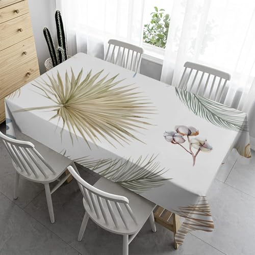 Rechteckig Biertisch Tischdecke 140x180 cm - Tropische Riesen Tischdecke Outdoor Abwaschbar Gartentischdecke Wasserabweisendn für Küche Wohnzimmertisch Botanischer DruckR82 von Syhi Qlty