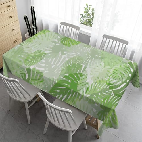 Syhi Qlty Gartentischdecke Eckig 140x140 cm Dekorativ Abwaschbare Biertisch Abwaschbar Gartentisch Wetterfest für Geburtstag Party Garten Draußen MonsteraR90 von Syhi Qlty
