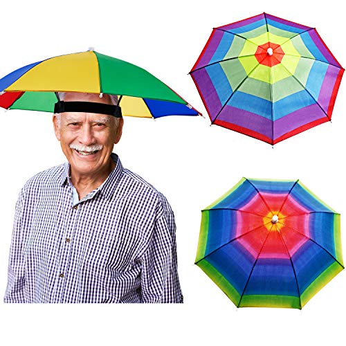 Herren, unisex 3 Stück Regenschirmhüte Camouflage Regenschirm Hut Kopf Schirmhut Schirm Kappe ​Fischerhut Strandschirm Stirnband von Syhood