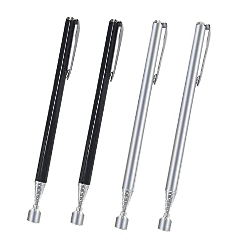 SyiXute 4 Stück Magnetische Teleskopstab,Zugkraft 1KG Verstellbare Magnet Teleskopstab Bis Zu 65 cm,Edelstahl Magnetheber für Magnetstab Abholung von Kleine Metallteile von SyiXute