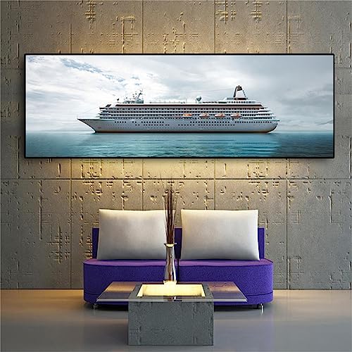 Diamond Painting Yacht,Malen Nach Zahlen Erwachsene,DIY Diamant Painting Bilder,Cross Stickerei Groß Diamant Malerei Kits,Wohnzimmer Schlafzimmer Büro Wand Dekoration 30x75cm（12x30in) von Syiboo