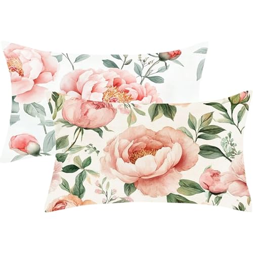 Outdoor Kissen Rosa Kissenbezug 70 x 90 Rose Dekokissen Samt Wasserfest Gartenkissen 2er Set Zierpolster mit Unsichtbarer Reißverschluss Herbst Kissenbezüge für Sofa Auto Bauernhaus Balkon Deko,J835 Outdoor Kissen Rosa Kissenbezug 70 x 90 Rose Dekokissen Samt Wasserfest Gartenkissen 2er Set Zierpolster mit Unsichtbarer Reißverschluss Herbst Kissenbezüge für Sofa Auto Bauernhaus Balkon Deko,J835 von Syiboo