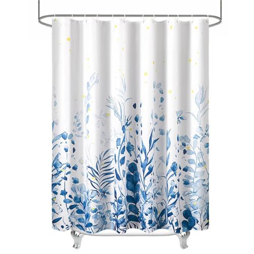 Syiboo Duschvorhang Weiß Blau 120x120cm Duschvorhäng Anti Schimmel,Wasserabweisend Stoff Duschrollo Waschbar,3D Draussen Bad Vorhang Schnell Trocknend,Badewanne Badezimmer Decor Vorhänge Syiboo Duschvorhang Weiß Blau 120x120cm Duschvorhäng Anti Schimmel,Wasserabweisend Stoff Duschrollo Waschbar,3D Draussen Bad Vorhang Schnell Trocknend,Badewanne Badezimmer Decor Vorhänge von Syiboo