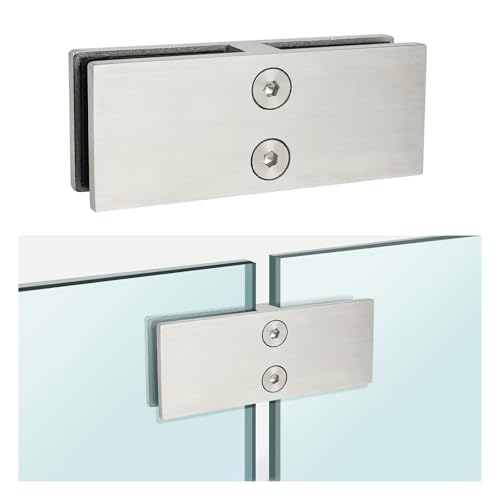 SyingHwan SS316 Glasgeländerklemme, Edelstahl-Glasclip für Poolzaun, Balkongeländer, Treppengeländer (1, 180 Grad) von SyingHwan