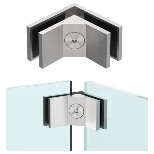 SyingHwan SS316 Glasgeländerklemme, Edelstahl-Glasclip für Poolzaun, Balkongeländer, Treppengeländer (1, 90 Grad) von SyingHwan