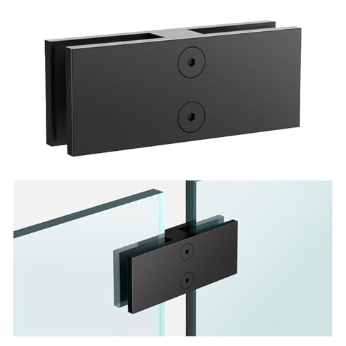 SyingHwan T316 Glasgeländerklemme, Edelstahl-Glasclip für Poolzaun, Balkongeländer, Treppengeländer (1, 180 Grad) von SyingHwan