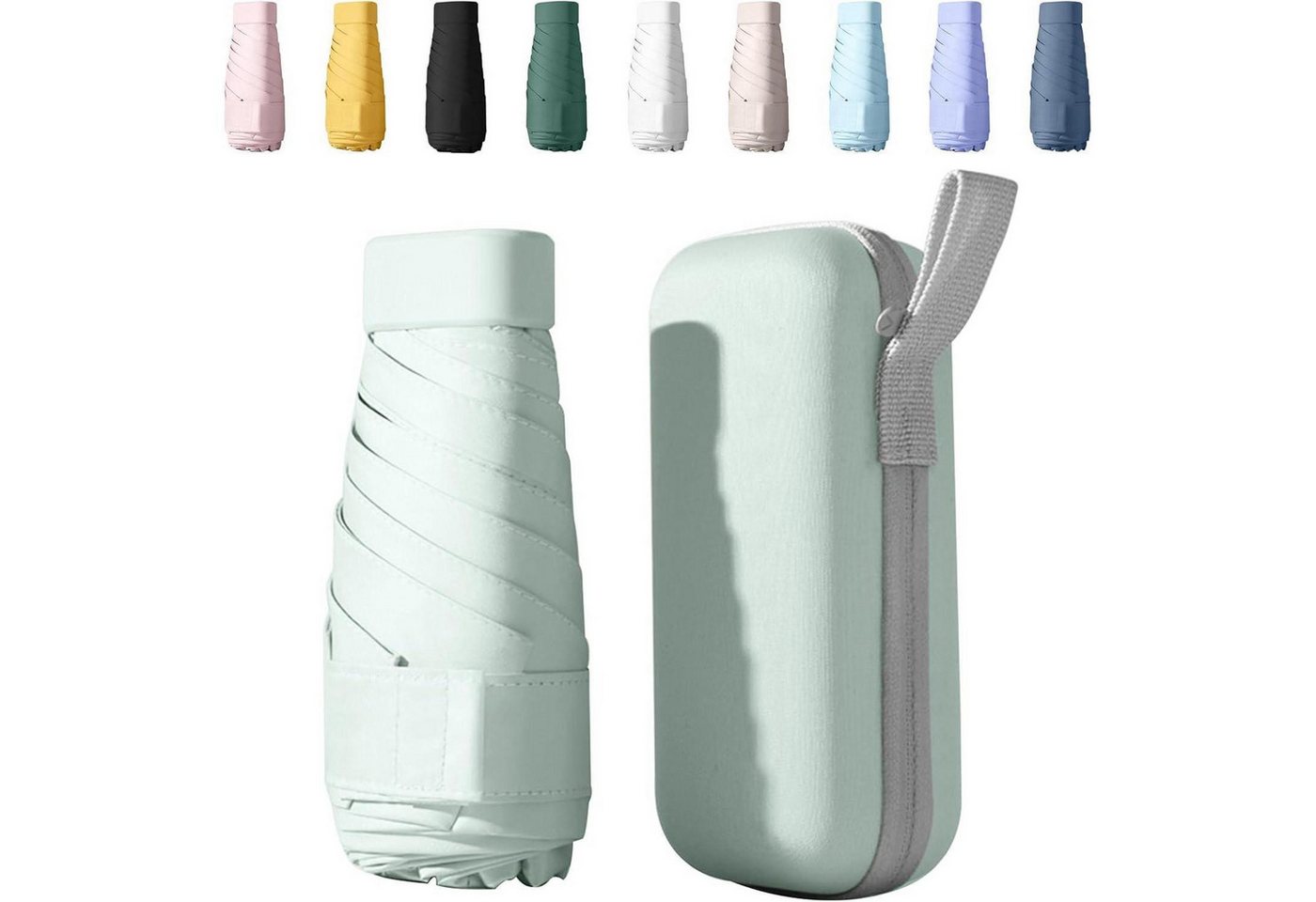 Sykerout Sonnenschirm Mini Regenschirm Taschenschirme kompakt faltbar UV-Schutz Etui Sykerout Sonnenschirm Mini Regenschirm Taschenschirme kompakt faltbar UV-Schutz Etui von Sykerout