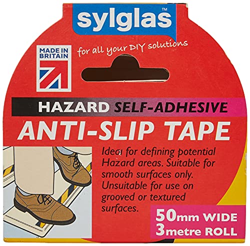 Sylglas ASTBLY Gefahrenmarkierungsband, rutschfest, 50 mm x 3 m, Schwarz/Gelb von Sylglas