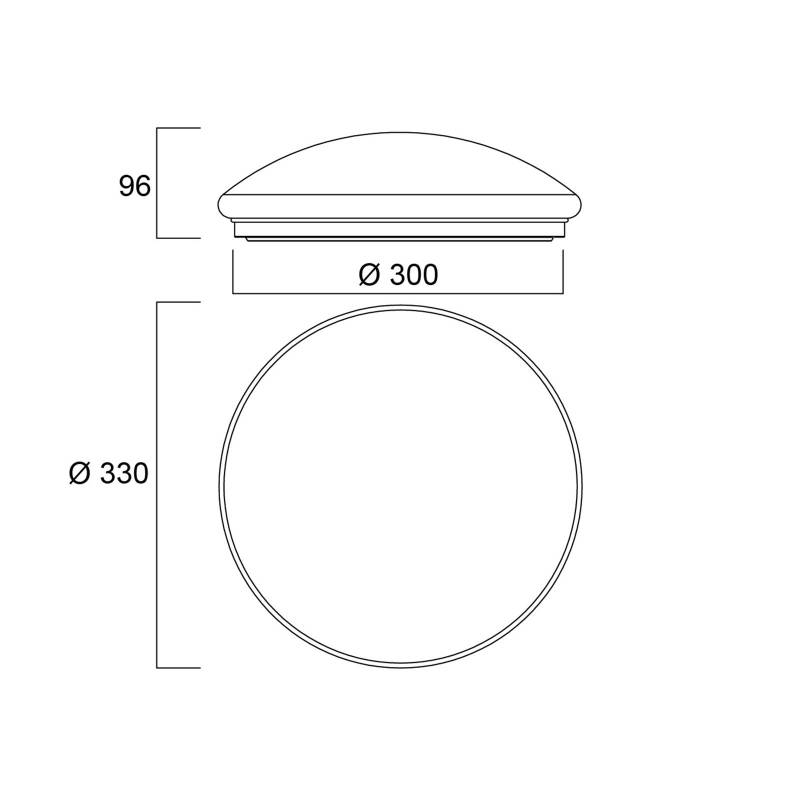 Sylvania Start Surface LED-Deckenlampe dimm Ø 33cm von Sylvania