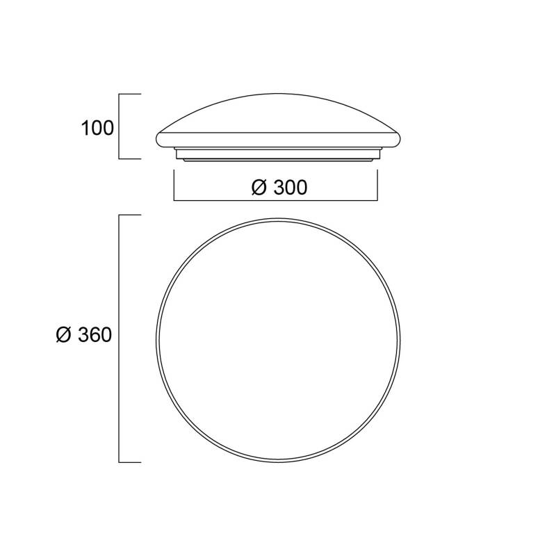 Sylvania Start Surface LED-Deckenlampe dimm Ø 36cm von Sylvania