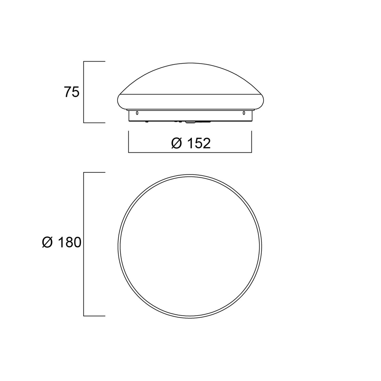 Sylvania Start Surface LED-Deckenleuchte, Ø 18 cm von Sylvania