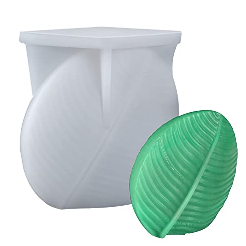 Symbiamo Kerzenform Silikonform mit handgemachten Blättern DIY handgemachte Seifenform mit Kerze ein grünes Blatt Blatt Symbiamo Kerzenform Silikonform mit handgemachten Blättern DIY handgemachte Seifenform mit Kerze ein grünes Blatt Blatt von Symbiamo