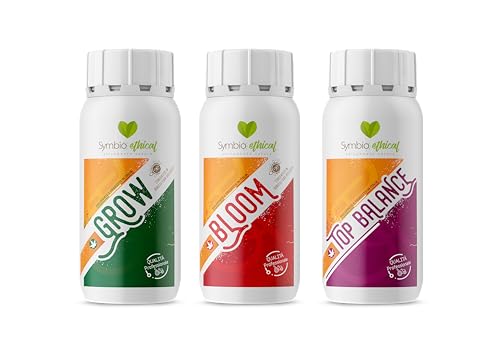 Symbio Cannabis - Dünger für den Innen- und Außenbereich: Grow 250 gr -Bloom 250 gr – Top Balance 250gr von Symbioethical