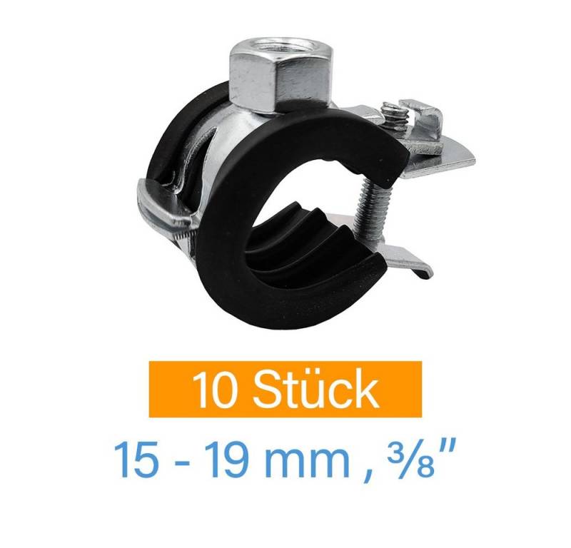 Symbionet Rohrschelle 10x Stahl Rohrschellen 15 16 17 18 19 Rohrschelle Rohrhalter von Symbionet