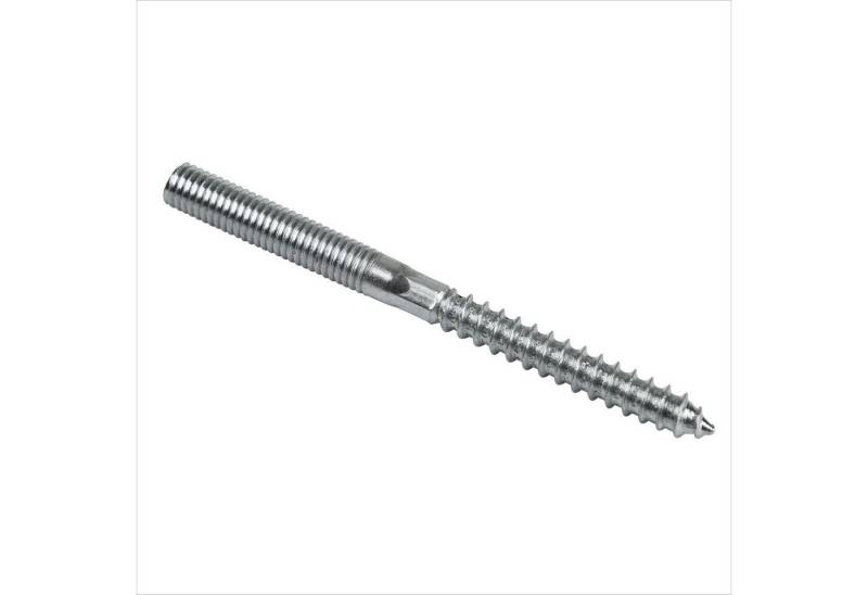 Stabilo Sanitär Stockschraube Stahl Stockschraube M8 x 120 mm Gewinde Holzschraube Doppelgewinde von Stabilo Sanitär