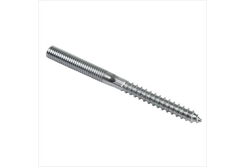 Symbionet Stockschraube Stahl Stockschraube M8 x 140 mm Doppel Gewinde Holzschraube verzinkt von Symbionet
