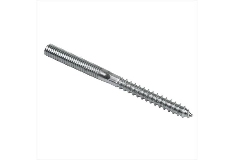 Symbionet Stockschraube Stahl Stockschraube M8 x 60 mm Gewinde Holzschraube Doppelgewinde von Symbionet