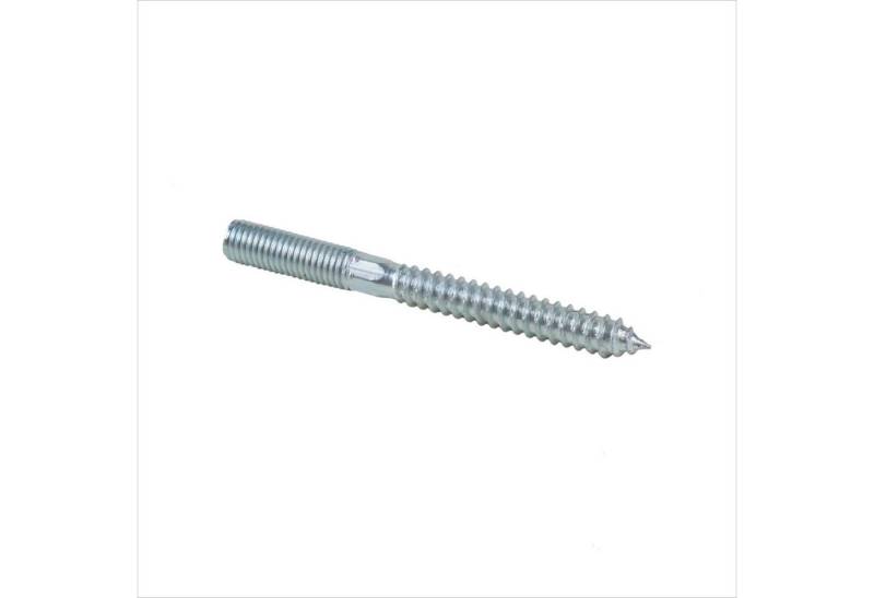 Symbionet Stockschraube Stockschraube M10 x 80 mm Gewinde Holzschraube Stahl verzinkt, (1 St) von Symbionet
