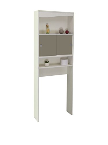 Temahome Click D7 Schrank für Waschmaschine, Holz veredelt, Regal Weiß/Taupe, 177 x 64.3 x 19.2 cm von TemaHome