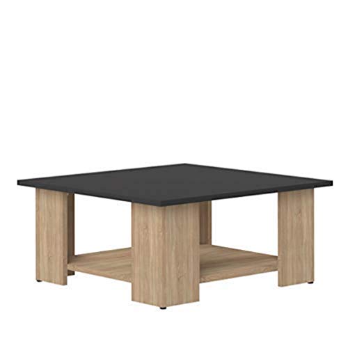 Temahome Couchtisch Square 67 x 67 cm, Eiche und Schwarz, 67 x 67 x 30,5 cm (BxTxH) von Symbiosis