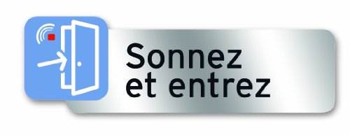 Sign Symbol PSC6 Polycarbonat, selbstklebend, 160 x 50 mm, et [Sonnez Entrez Buzz und geben, französisches Produkt von Symbol