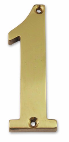 Symbol CLM9701 Zahl „1“ - Messing massiv - Höhe 97 mm von Symbol