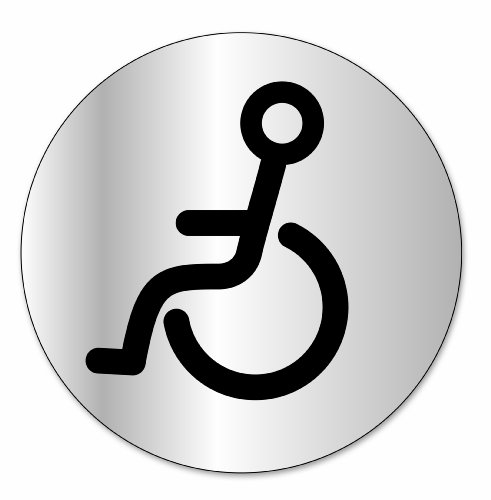 Symbol DS304 Indicator disc „Behinderten-WC“ - Selbsthaftendes Aluminium - Durchmesser 80 mm Symbol DS304 Indicator disc „Behinderten-WC“ - Selbsthaftendes Aluminium - Durchmesser 80 mm von Chapuis
