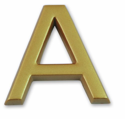 Symbol LD37A Buchstabe „A“ - Goldfarbener selbsthaftender Kunststoff - Höhe 37 mm von Symbol