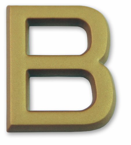 Symbol LD37B Buchstabe „B“ - Goldfarbener selbsthaftender Kunststoff - Höhe 37 mm von Symbol