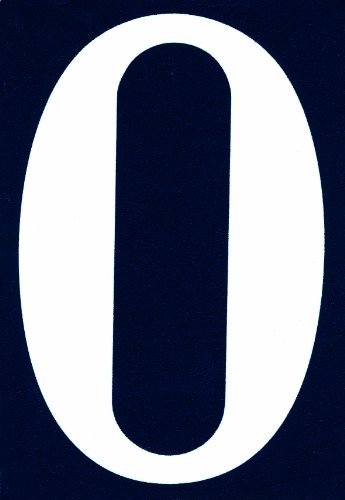 Symbol NA00 Straßen-Nummer - Zahl „0“ - Selbsthaftendes PVC - 110 x 40 mm von Symbol