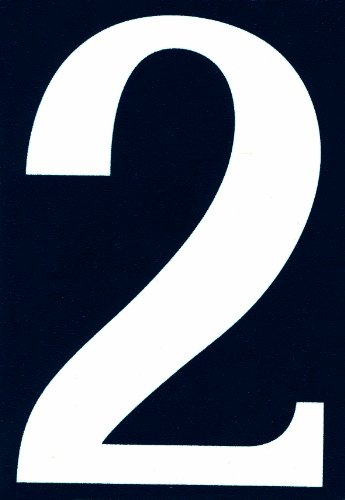 Symbol NA02 Straßen-Nummer - Zahl „2“ - Selbsthaftendes PVC - 110 x 40 mm von Symbol