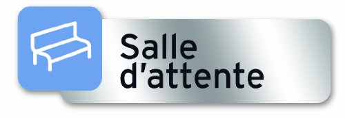 Symbol PSC21 Polycarbonatplatte selbstklebend 160x50mm Wartezimmer von Symbol