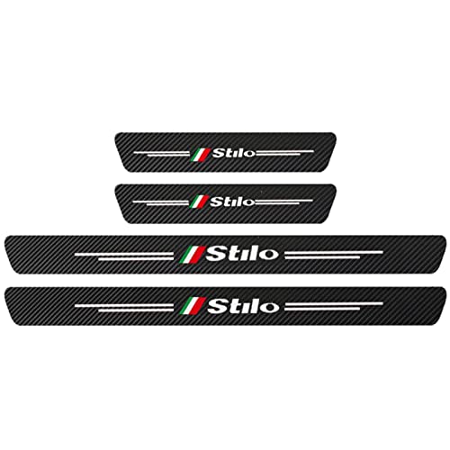 4 Stück Auto Kohlefaser Einstiegsleisten Aufkleber, für Fi-at 500 500C 500X 500L Panda Bravo Punto Tipo Stilo, Abnutzungs Türschwellen Abdeckung Schutz Streifen Tuning Styling Zubehör, Stilo 4 Stück Auto Kohlefaser Einstiegsleisten Aufkleber, für Fi-at 500 500C 500X 500L Panda Bravo Punto Tipo Stilo, Abnutzungs Türschwellen Abdeckung Schutz Streifen Tuning Styling Zubehör, Stilo von Symilov