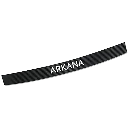 Auto Stoßstangenschutz Aufkleber für Ren-Ault ARKANA, Kohlefaser Kofferraum Einstiegsleiste Anti-Scratch Ladekantenschutz Folie Styling Zubehör,Black von Symilov