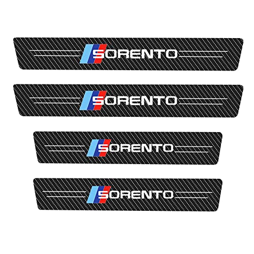 Symilov 4 Stück Auto Kohlefaser Einstiegsleisten Schutz Für K-IA Sorento 2004-2020 2021 Tuning Zubehör mit Logo Türschwelle Anti Kratz Aufkleber,Black Symilov 4 Stück Auto Kohlefaser Einstiegsleisten Schutz Für K-IA Sorento 2004-2020 2021 Tuning Zubehör mit Logo Türschwelle Anti Kratz Aufkleber,Black von Symilov
