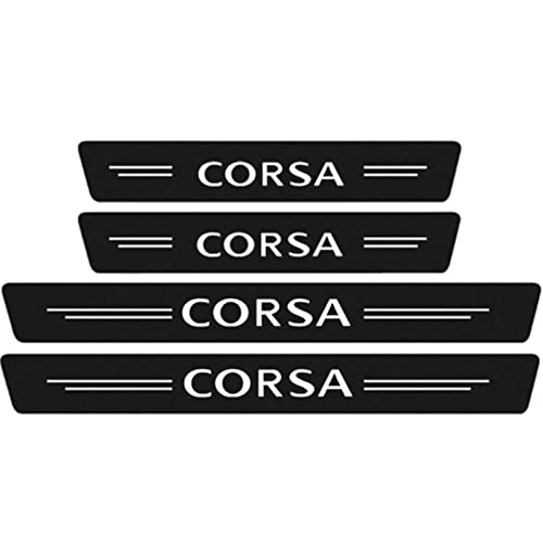 Symilov 4 Stück Auto Kohlefaser Einstiegsleisten Schutz Für Op-EL Corsa A B C D E F 2000-2019 Tuning Zubehör mit Logo Türschwelle Anti Kratz Aufkleber Schutzstreifen,White Symilov 4 Stück Auto Kohlefaser Einstiegsleisten Schutz Für Op-EL Corsa A B C D E F 2000-2019 Tuning Zubehör mit Logo Türschwelle Anti Kratz Aufkleber Schutzstreifen,White von Symilov