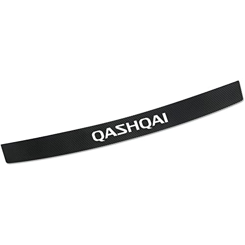 Symilov Auto Heckstoßstangenschutz für NIS-san Qashqai, Kohlefaser Ladekantenschutz Folie, Kofferraum Einstiegsleisten Kantenschutz Aufkleber - Kratzschutz,Black von Symilov