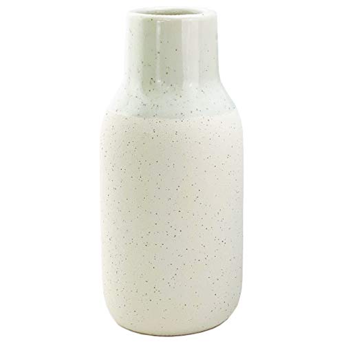 Symmetric Matrix Moderne Keramikvase 3.9" Diameter x 8.6" Height cremefarben von Symmetric Matrix