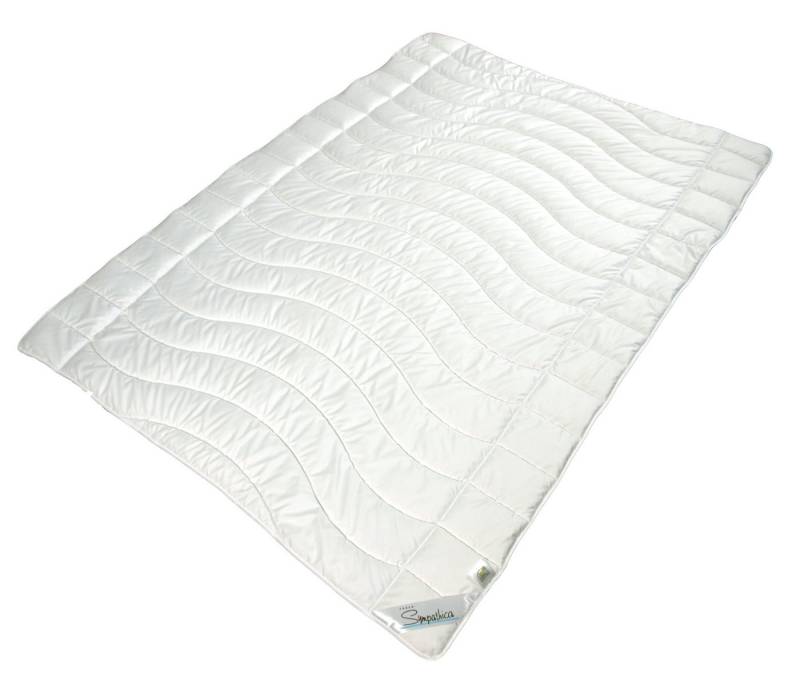 Sympathica Microfaserbettdecke Sympathica Microfaser Feinbatist Leicht-Steppbett 155x200 cm Sommerd, Füllung: 400 g silikonisierte, spiralgekräuselte Hohlfaser 100% von Sympathica