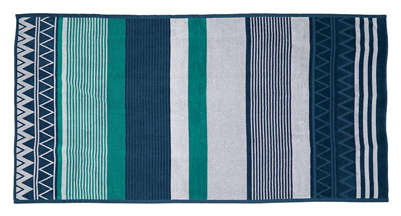 Sympathica Family Strandtuch Liegetuch List Cuba Streifen blau  90x180 10122 von Sympathica