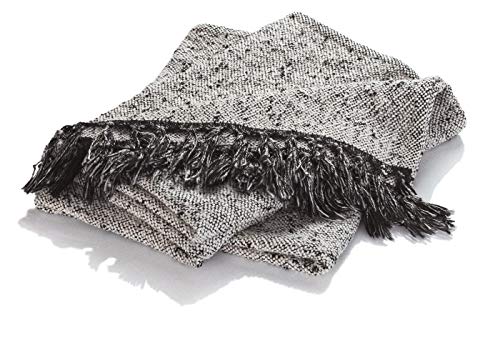 Sympathica Sommer Plaid Heimdecke Wohndecke 130x180 cm Salt & Pepper schwarz-Weiss von Sympathica