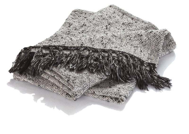 Sympathica Sommer Plaid Heimdecke Wohndecke 130x180cm Salt & Pepper schwarz-weiß von Sympathica