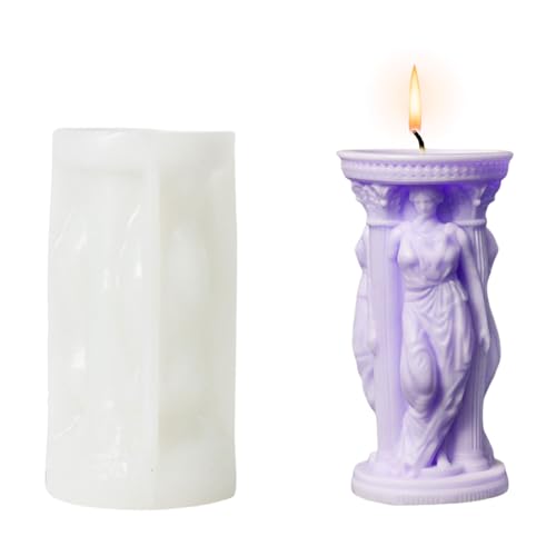 Göttin Athena Kerze Formen, 3D Kerze Formen für Kerze machen, Harz Gießen Form für Duftkerzen Seifen machen, Wachs, Harz Gießen, Seife Kuchen Dessert Mousse Form (Athena A) von Symphonyw