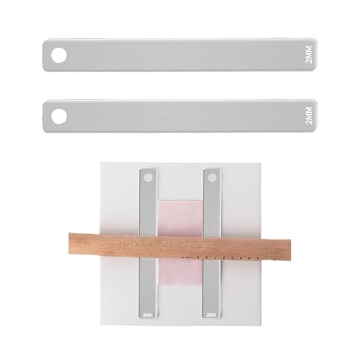 Pottery Rolling Mud Guide, 2 Pcs Acryl Rechteck Mud Stick Guide für Polymer-Ton, Dicke Mudboard Führungsstreifen Ton Werkzeuge für manuelle selbst gemacht Ton Töpferei Fixierung Ton Dicken (2mm) von Symphonyw
