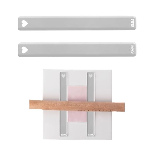 Pottery Rolling Mud Guide, 2 Pcs Acryl Rechteck Mud Stick Guide für Polymer-Ton, Dicke Mudboard Führungsstreifen Ton Werkzeuge für manuelle selbst gemacht Ton Töpferei Fixierung Ton Dicken (6mm) von Symphonyw