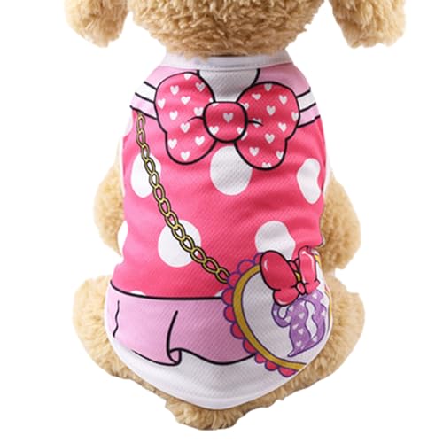 Sommer-T-Shirts für Haustiere, leichtes Hundehemd Weste weiche ärmellose Weste, Haustierkleidung für Chihuahuas, Yorkies, kleine Welpen (Rose, M) von Symphonyw