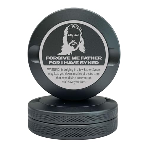 Edition 012: Forgive Me Father | Zyn Metal Can | Metal Zyn Container | Snus Can | Snus Container (Gunmetal Gray) von Syn Tin