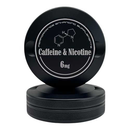 Syn Tin Edition 019: Koffein | Zyn Metalldose | Metall Zyn Behälter | Beutelbehälter | Kleine Vorratsdose (Schwarz) von Syn Tin