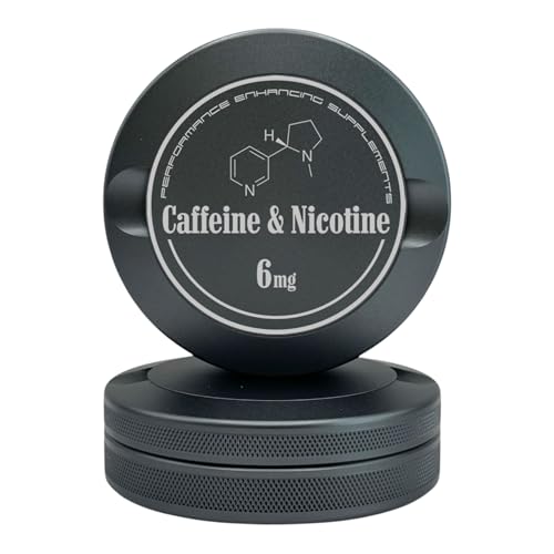 Edition 019: Koffein | Zyn Metal Can | Metall Zyn Container | Beutelbehälter | Kleine Vorratsdose (Gunmetal Gray) von Syn Tin